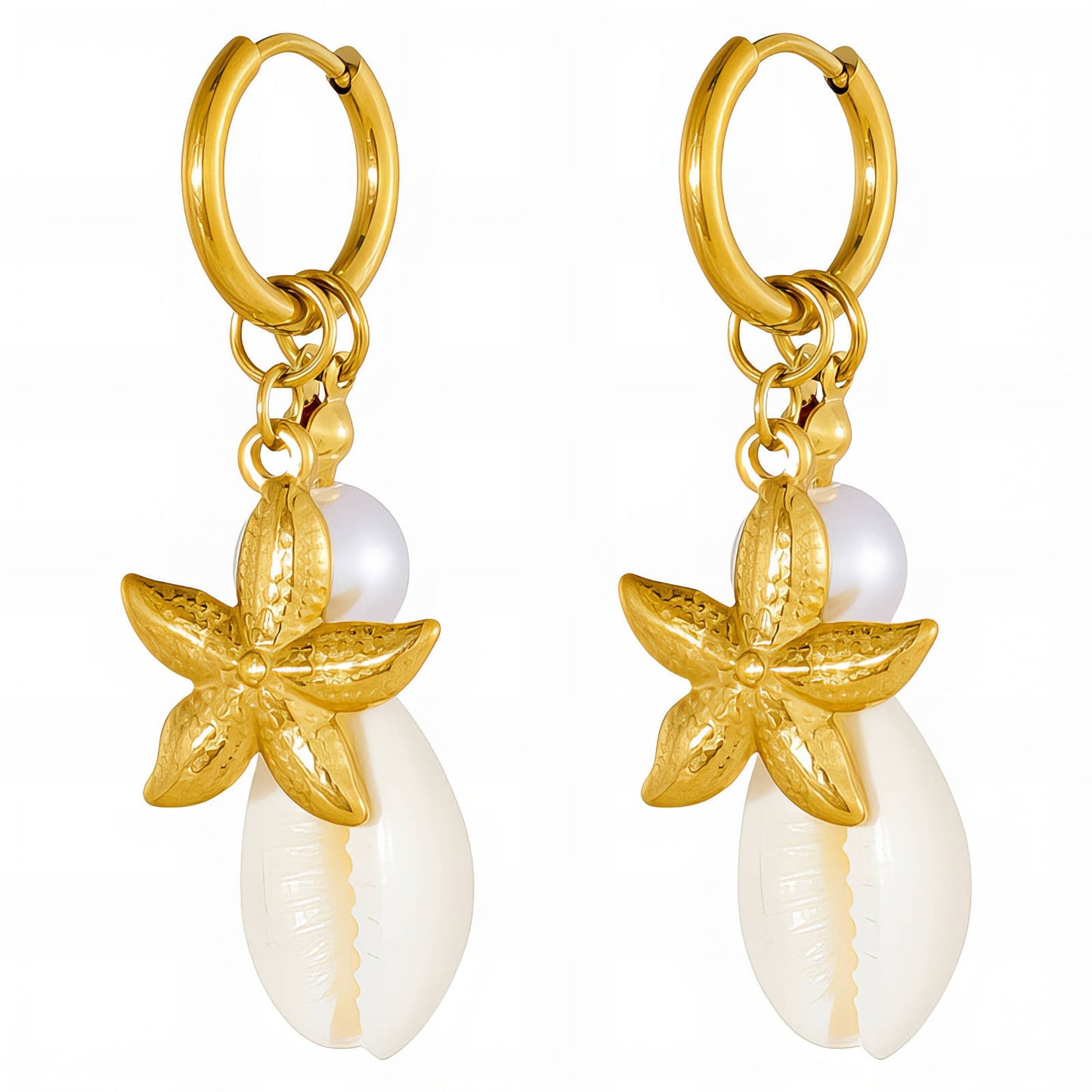 Обеци Sea Treasure - Магията на океана в 18K златно покритие