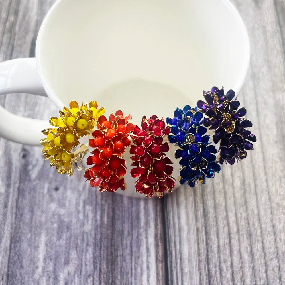 Обеци Flower Hoop