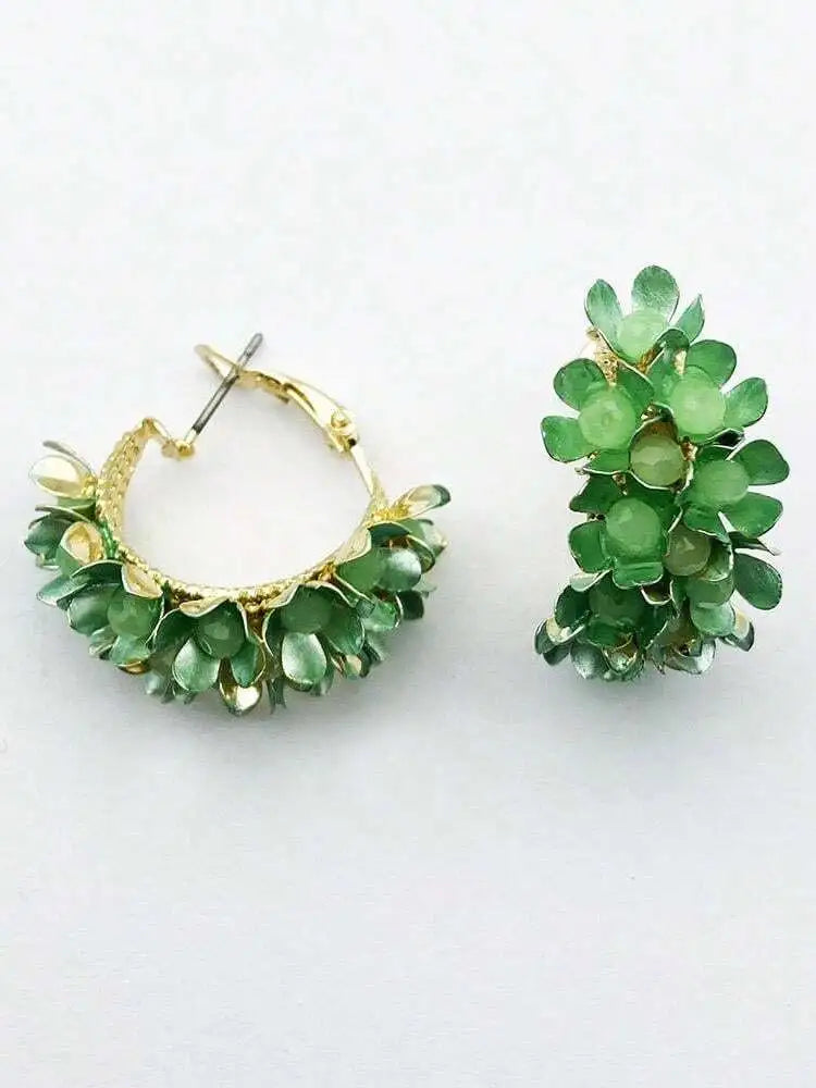 Обеци Flower Hoop