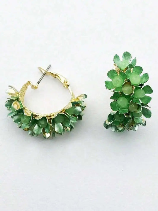 Обеци Flower Hoop